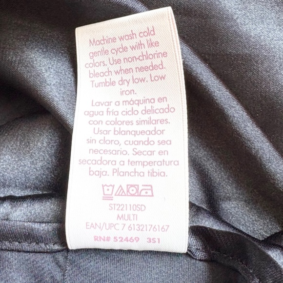 90s Black Secret Treasure Satin Cami Slip Nightgown L - Picture 6 of 8